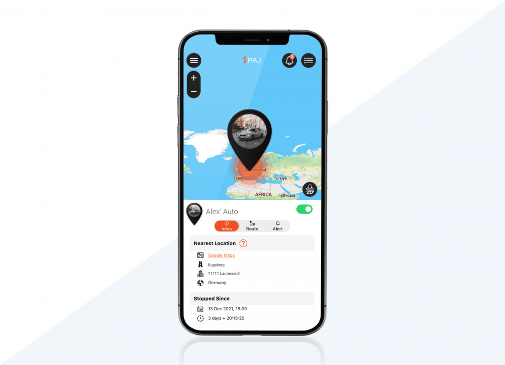 Mockup Smartphone Mobile GPS Tracker App FINDER Portal