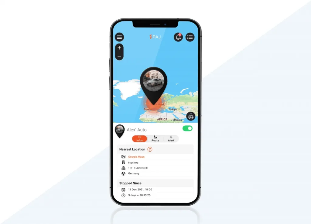 Mockup Smartphone Mobile GPS Tracker App FINDER Portal