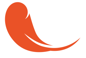 feather in orange