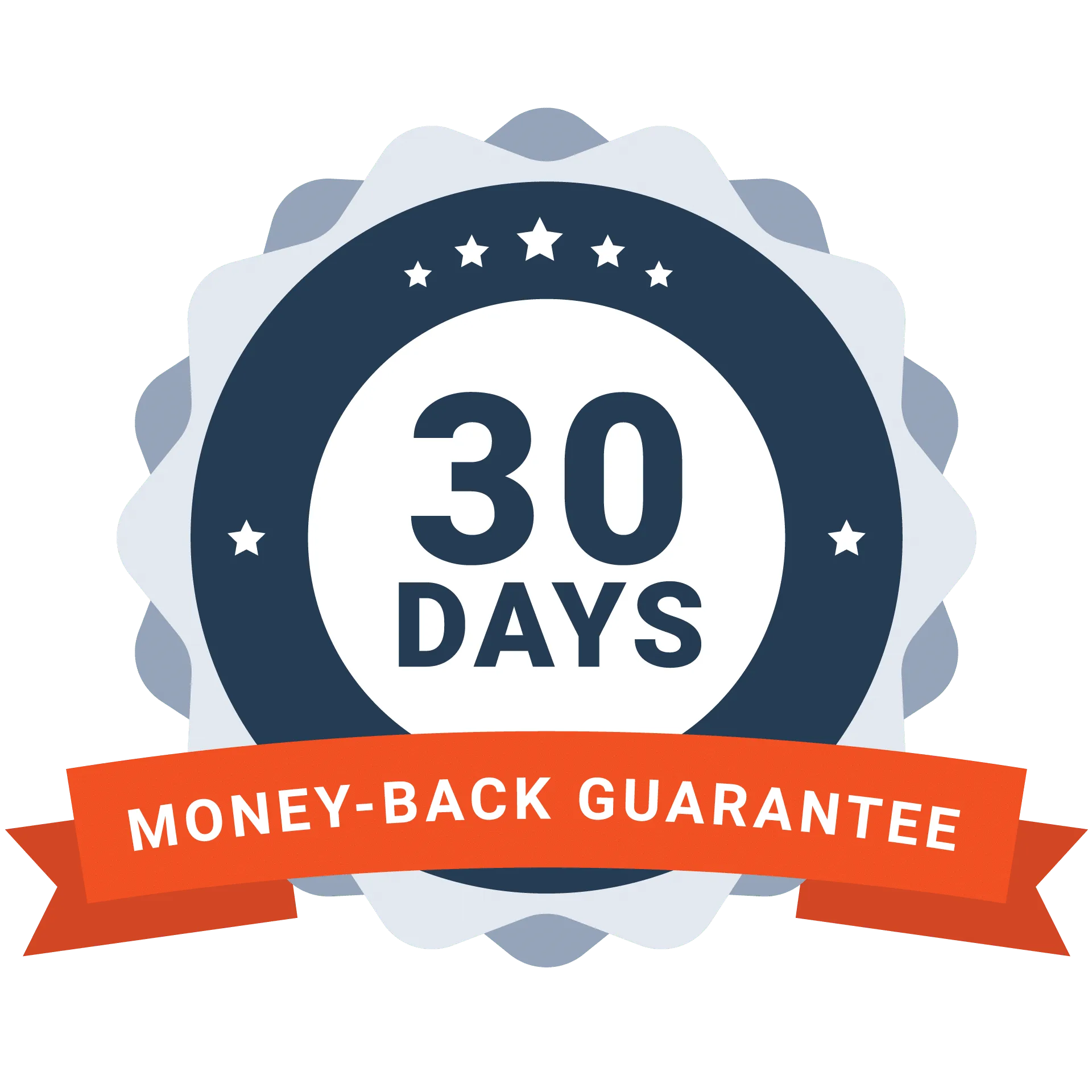 30 Days money back label