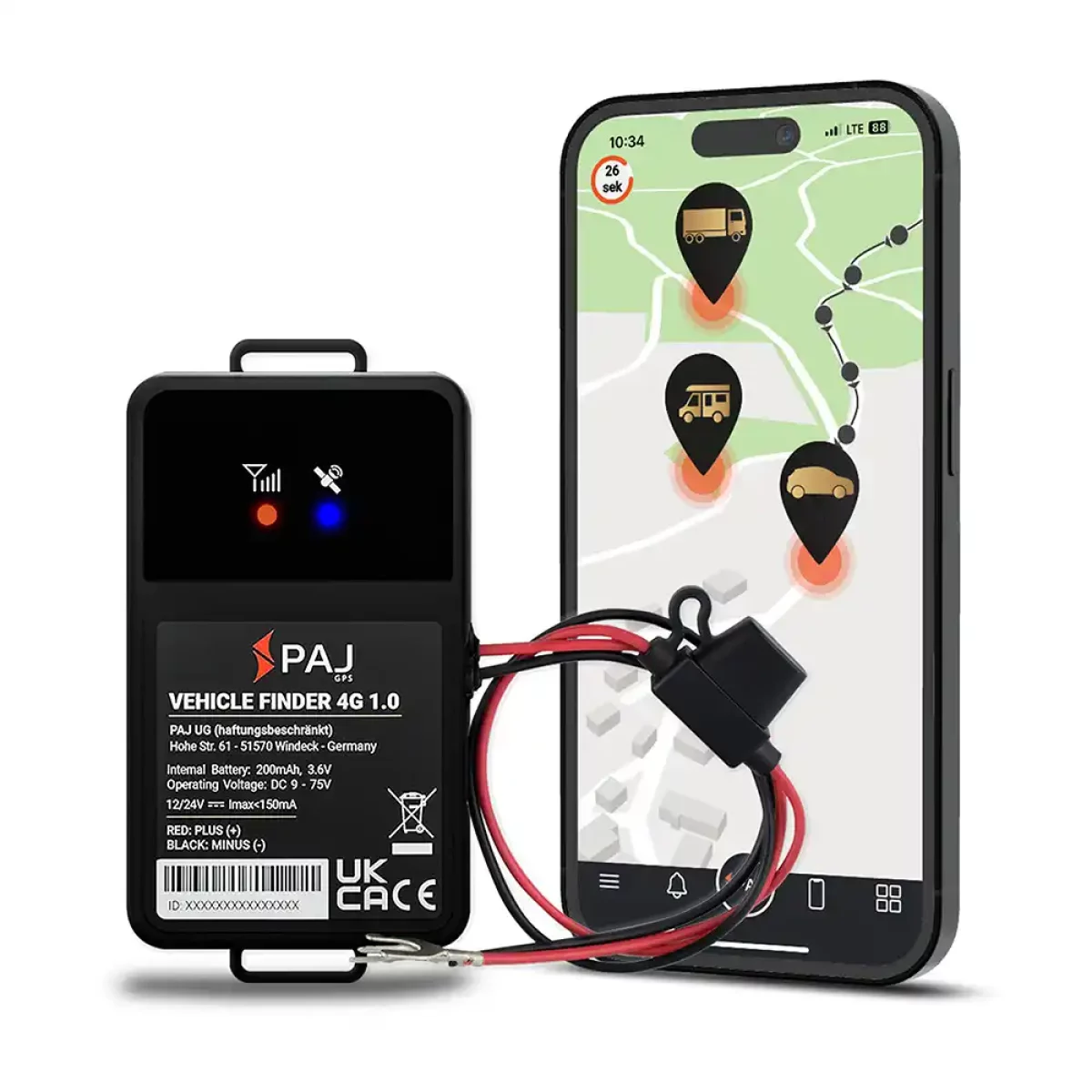 VEHICLE Finder 4G 1.0 Tracker GPS per auto e moto