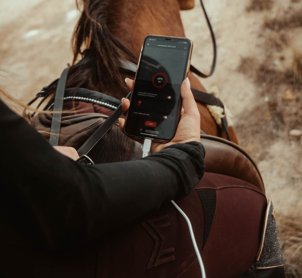 mobile showing gps tracking