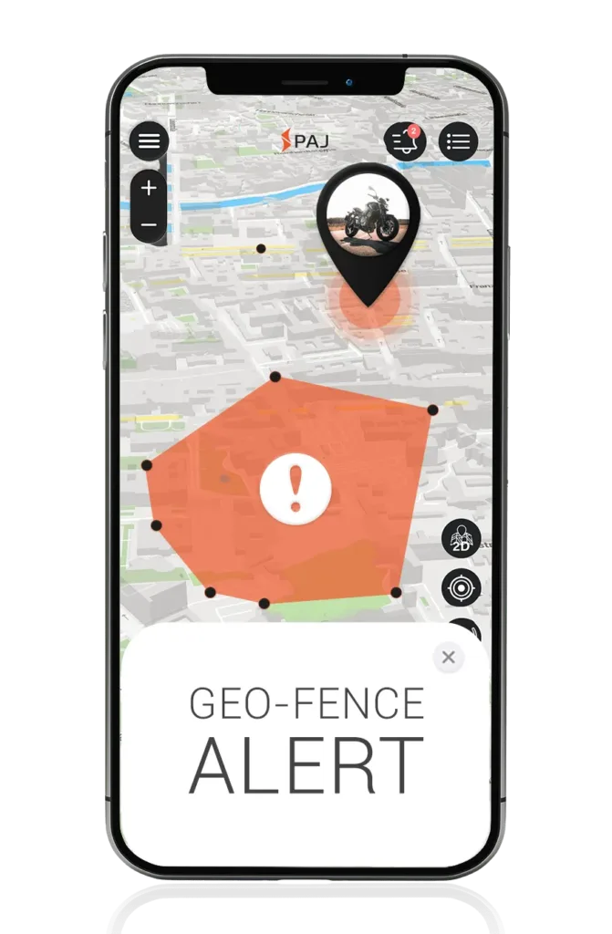Mockup GPS Tracker motos - radius