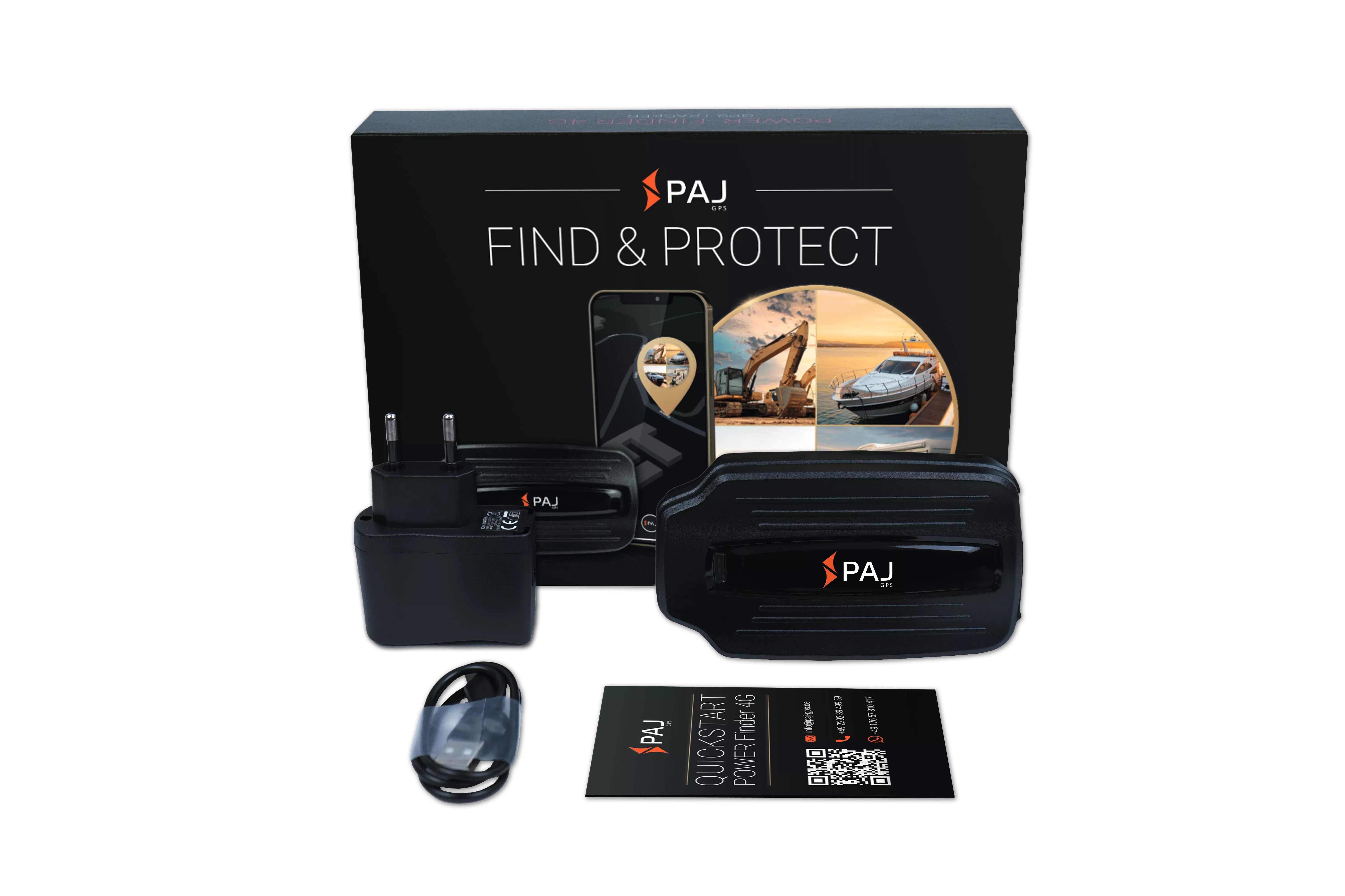 Scope of delivery POWER Finder 4G PAJ GPS Tracker