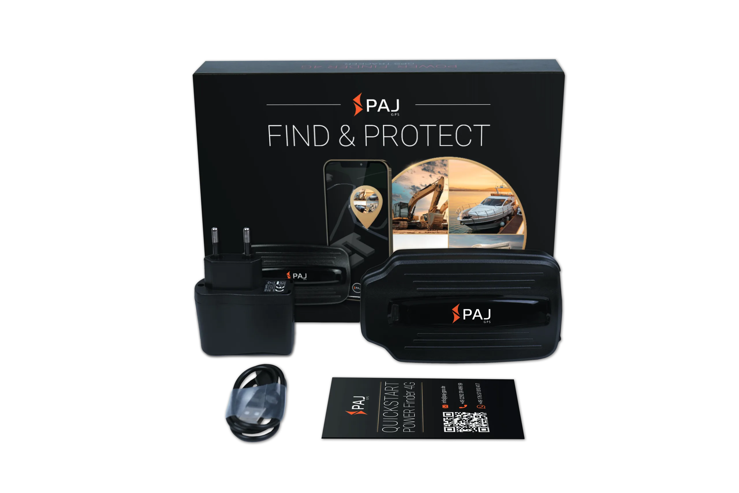 Scope of delivery POWER Finder 4G PAJ GPS Tracker