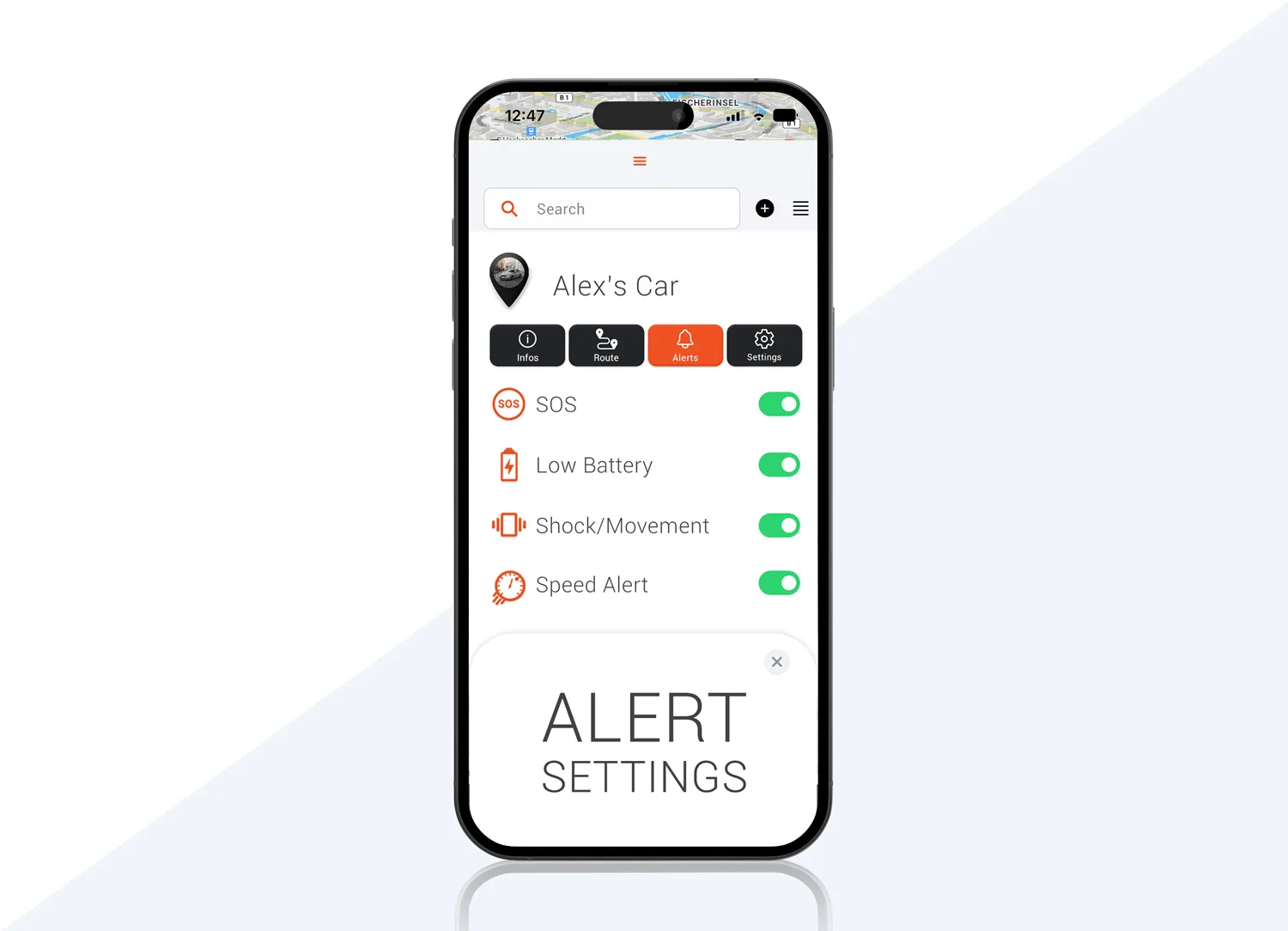 emergency alert setting on mobile with paj gps finder portal