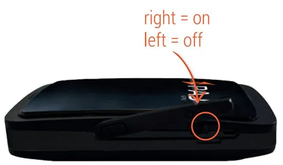 paj device switch on and off button