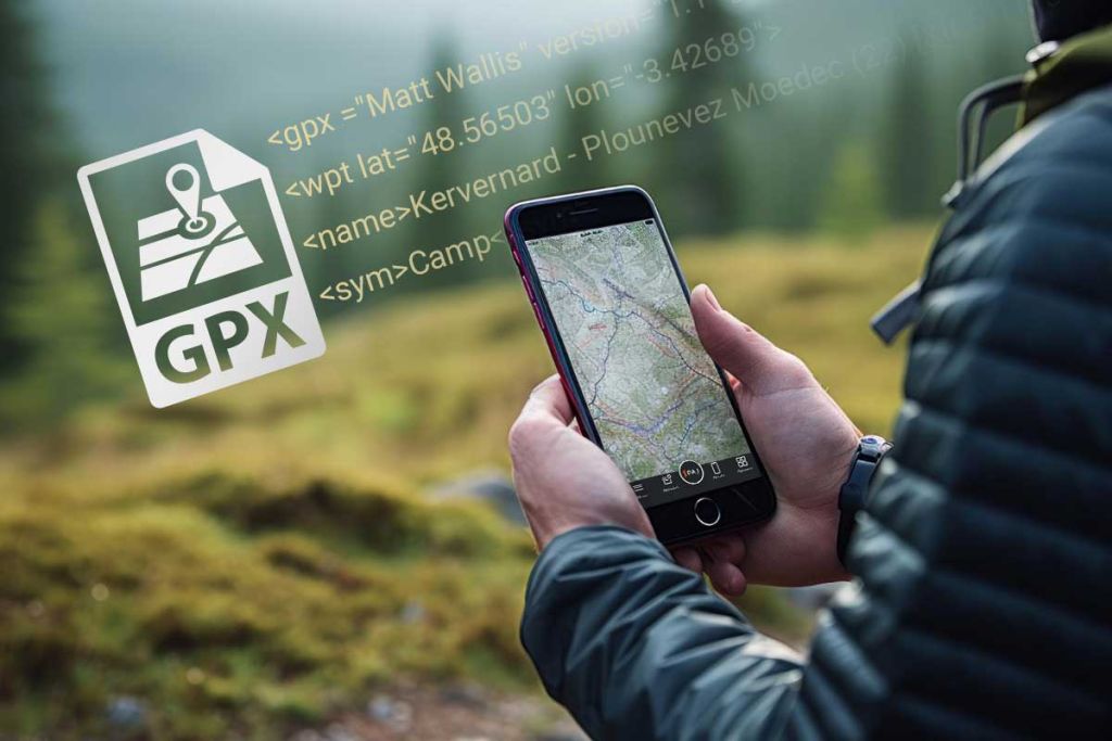A man tracking through his mobile using GPX