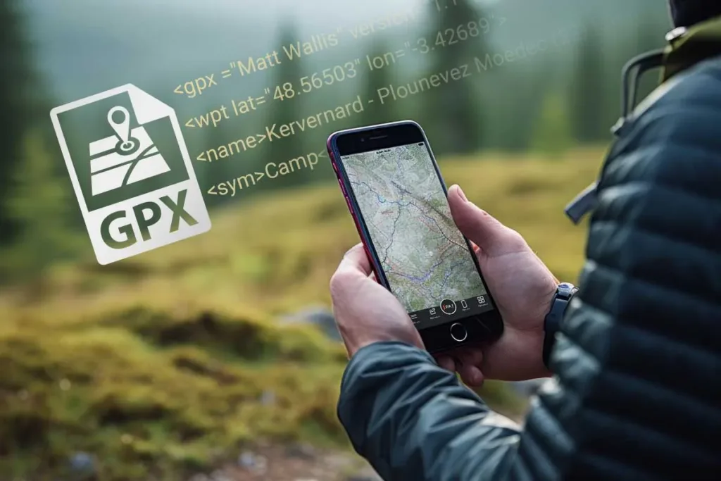A man tracking through his mobile using GPX