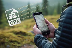 A man tracking through his mobile using GPX