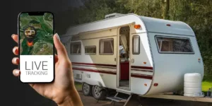 a white trailer tracked by trailer tracker