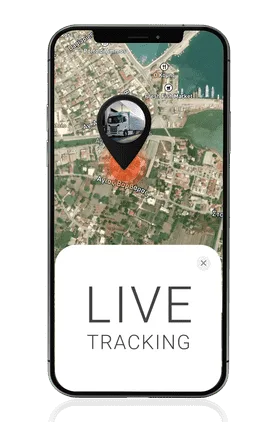 Live tracking delivery truck