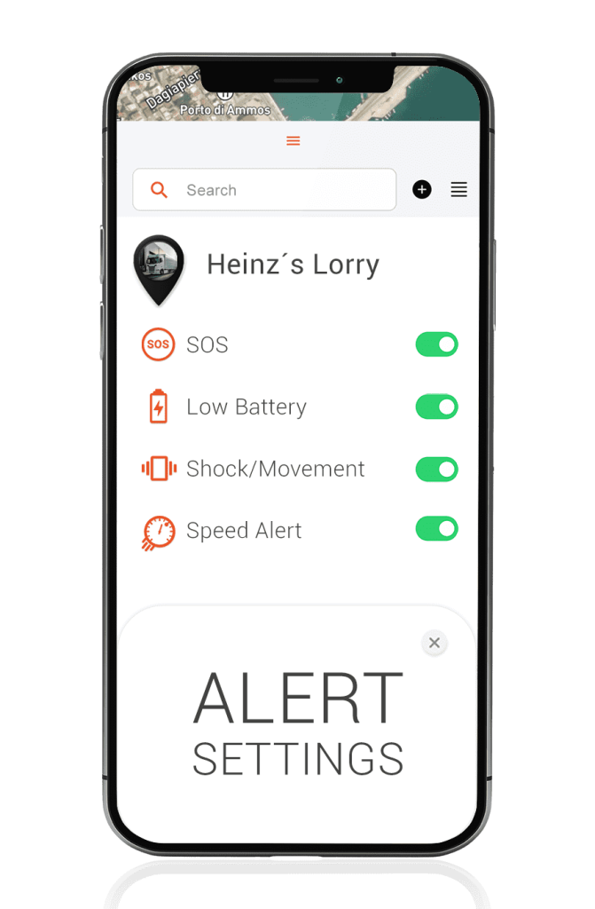 alert setting delivery tracker
