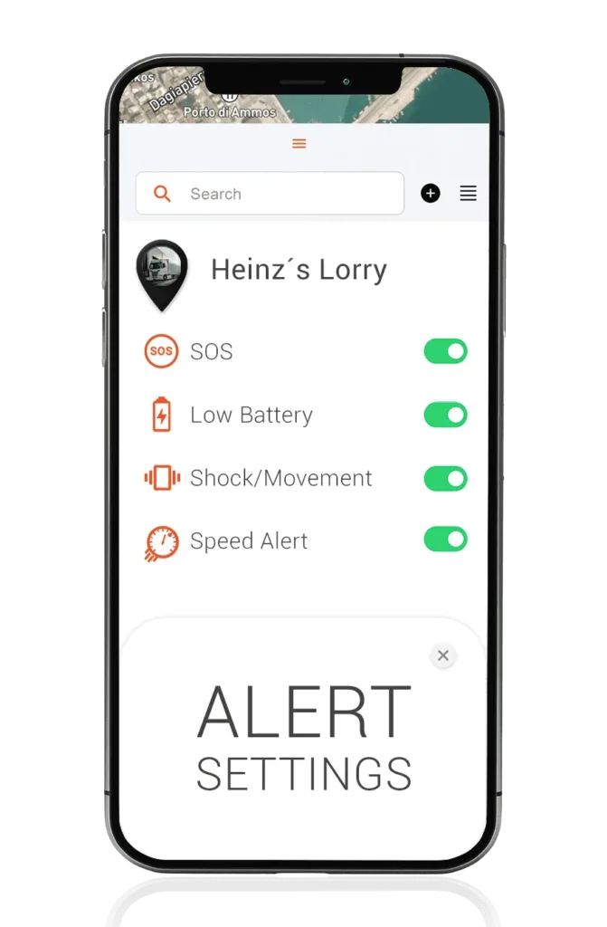 alert setting delivery tracker