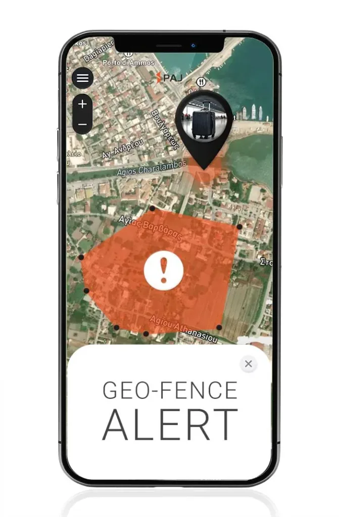 asset geo fence alert