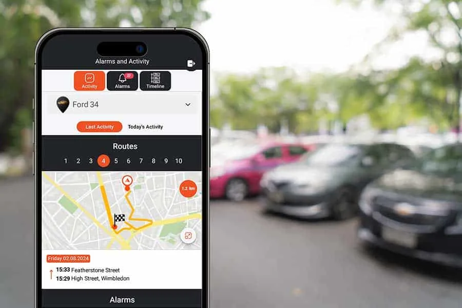 car details shown in finder portal app