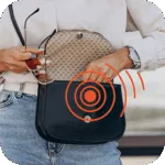 gps tracker in a ladies bag