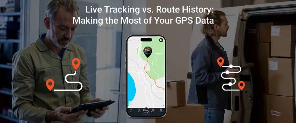 two people using paj gps tracker live tracking and route history updates