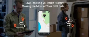 two people using paj gps tracker live tracking and route history updates