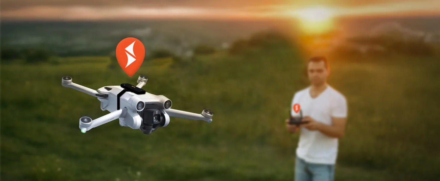 A man flying a Drone protected by PAJ GPS Drone tracker