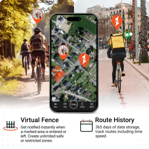 LED BICYCLE Finder 4G: Virtual Fence and History